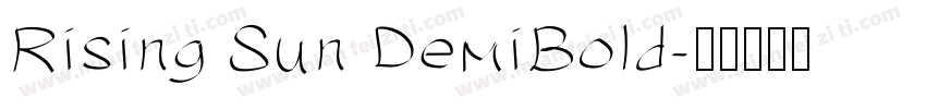 Rising Sun DemiBold字体转换